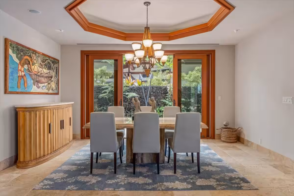 Shining Seas — gated Kailua-Kona estate framed by palms