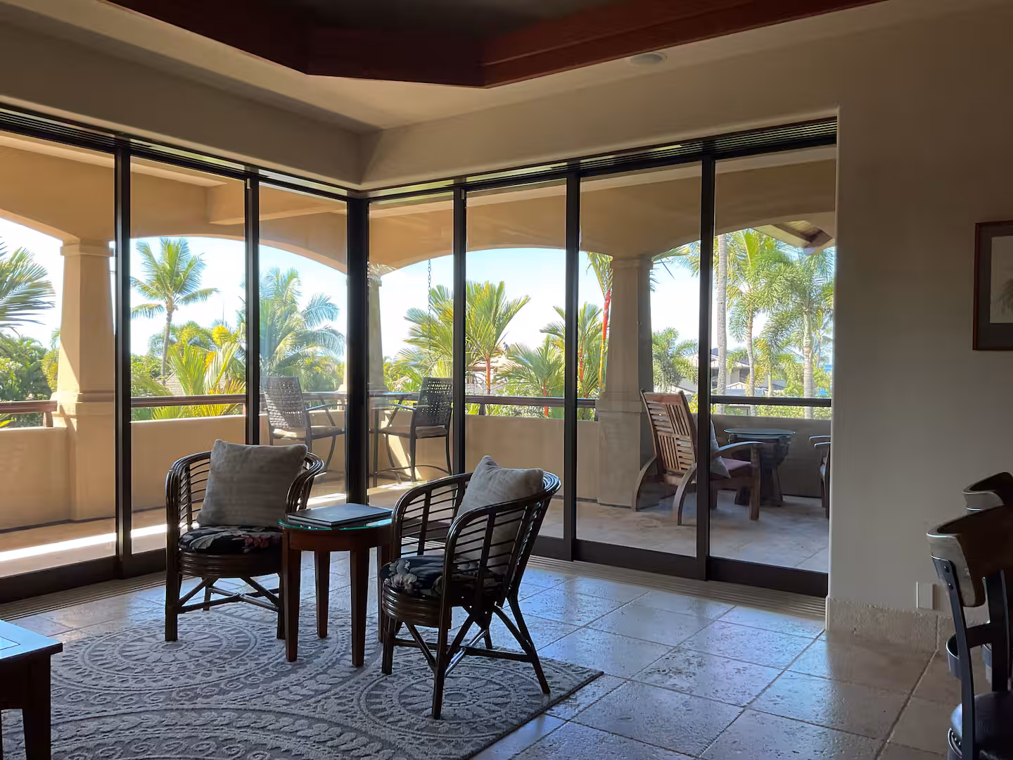 Shining Seas — gated Kailua-Kona estate framed by palms